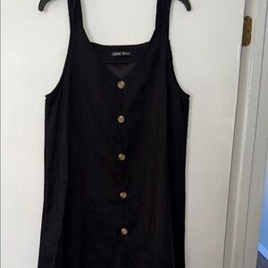 Universal Thread Black Mini Dress with Button Detail